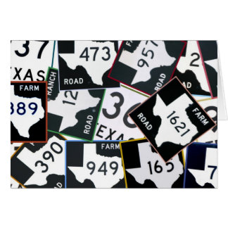 Texas vägmärken OBS kort