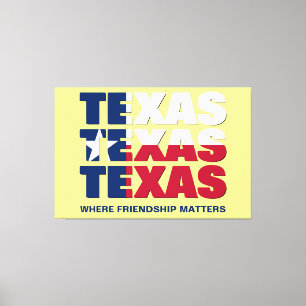 TEXAS-Vänskap Canvastryck