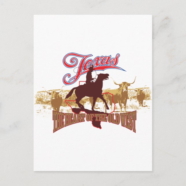 Texas - Västerns hjärta Vykort (Framsida)