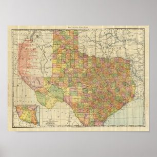 Texas vid randen McNally Poster
