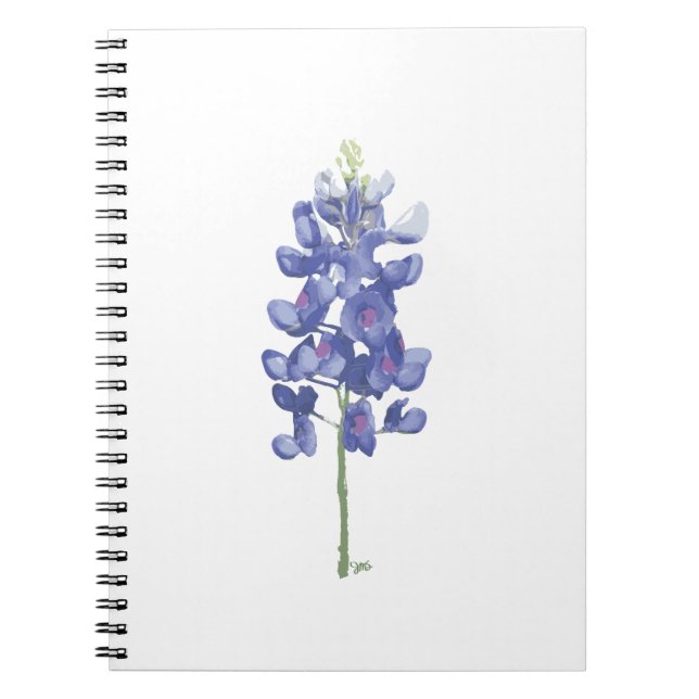 Texas Vild Flower Bluebonnet Anteckningsbok (Framsidan)