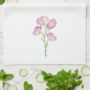 Texas Vild Flower Butterkoppe, rosa, lavender-blom Kökshandduk