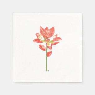 Texas Vild Flowers - Indian Paintbrush, orange Pappersservett