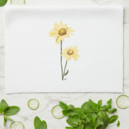 Texas Vild Flowers - Solros, gult Kökshandduk