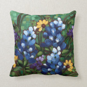 "Texas vildblommar - Bluebonnets" dekorativ kudde