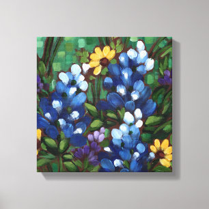 "Texas vildblommar - Bluebonnets" kanvastryck