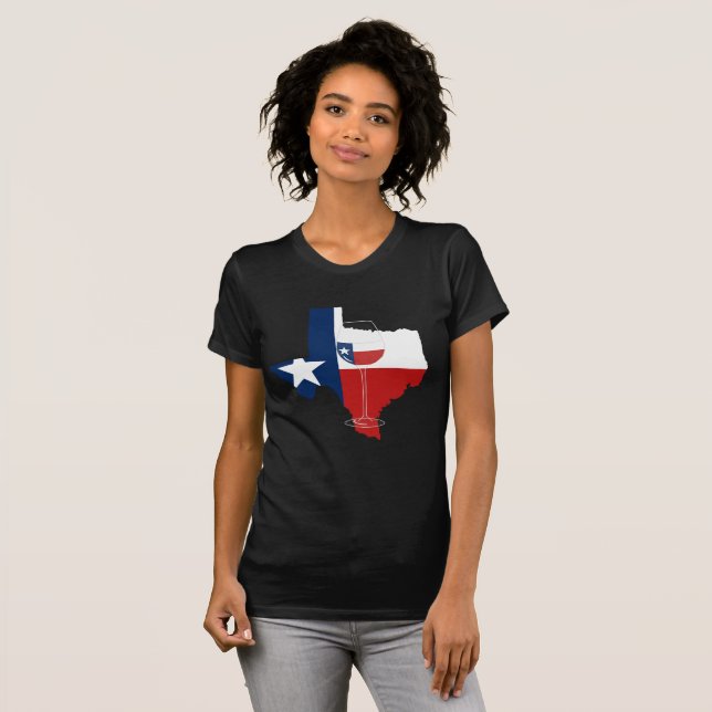 Texas vinskjorta t-shirt (Hel framsida)
