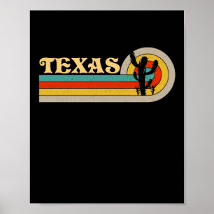 Texas Vintage 1980-talet Stil Desert Poster