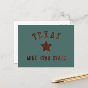 Texas vintage för ensamstjärna helg vykort