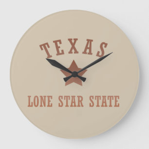 Texas vintage för ensamstjärna stor klocka
