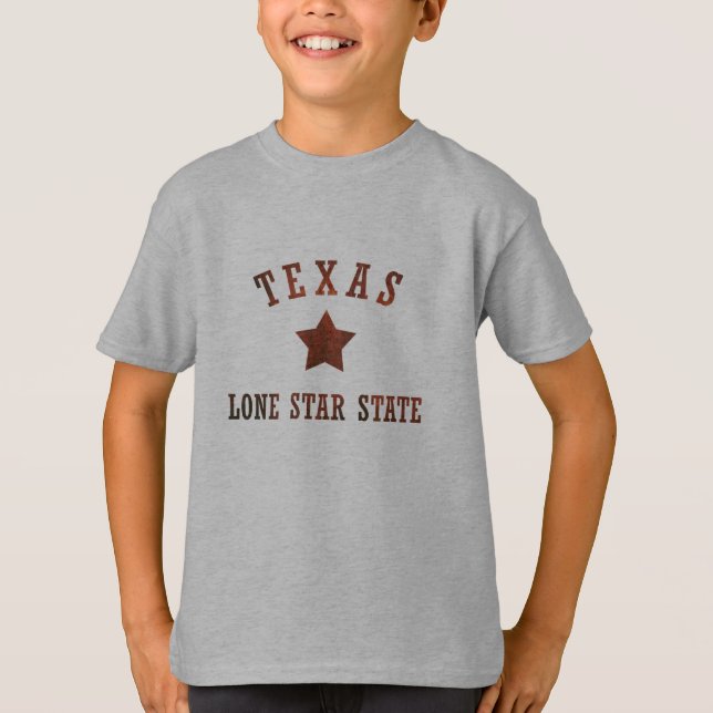 Texas vintage för ensamstjärna t shirt (Framsida)