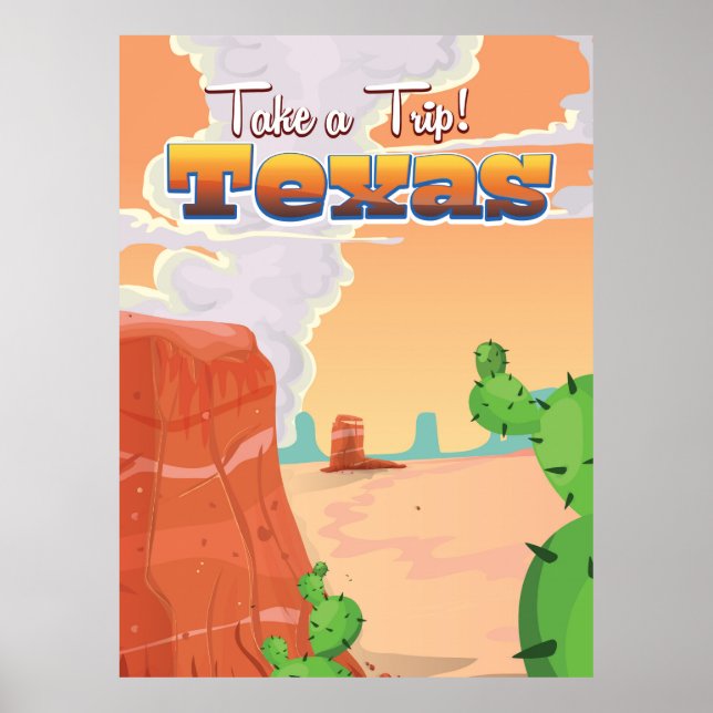 Texas Vintage Resemapposters Poster (Framsidan)