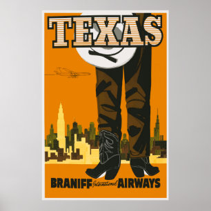 Texas Vintage resor Poster