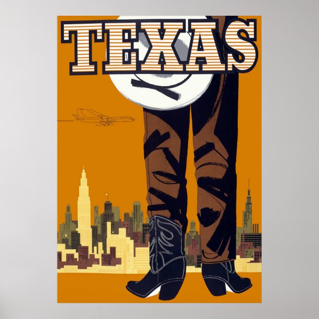 Texas ~ Vintage resor Poster (Framsidan)