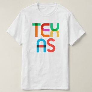 Texas Vintage Retro Färgglada 80-tal Popkonst T Shirt