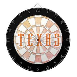 TEXAS Vintage Rustik stil Orange Text Darttavla