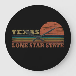 Texas vintage sunset stor klocka