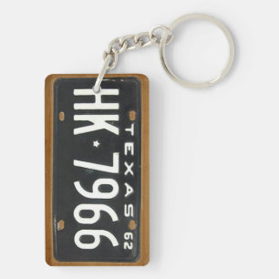 Texas vintageregistreringsskylt 1962 Keychain