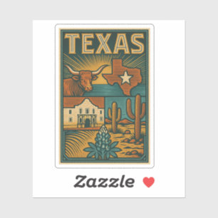Texas Vinyl Sticker - Hållbar vädersäker dekaldeal Klistermärken