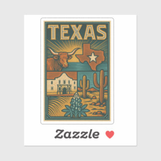 Texas Vinyl Sticker - Hållbar vädersäker dekaldeal Klistermärken