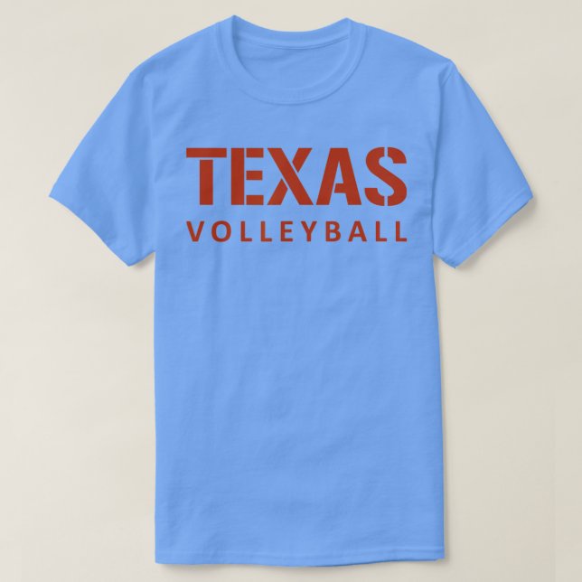 Texas Volleyball Block Stil T Shirt (Design framsida)