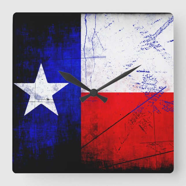 Texas Wall Clock Fyrkantig Klocka (Framsida)