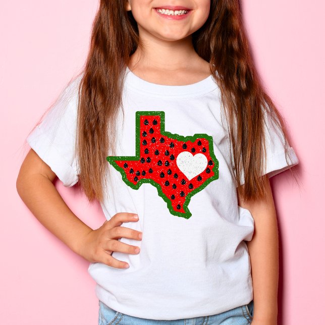 Texas Watermelon Karta sommardesign T Shirt (Skapare uppladdad)