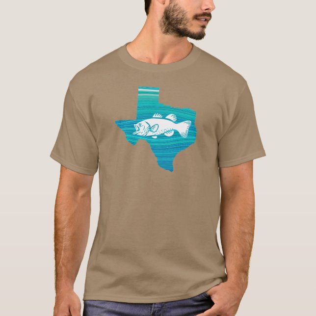 Texas Wave Fishing T Shirt (Framsida)