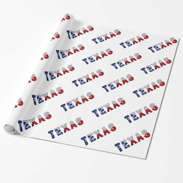 Texas Wave Flagga Presentpapper (Utrullad)