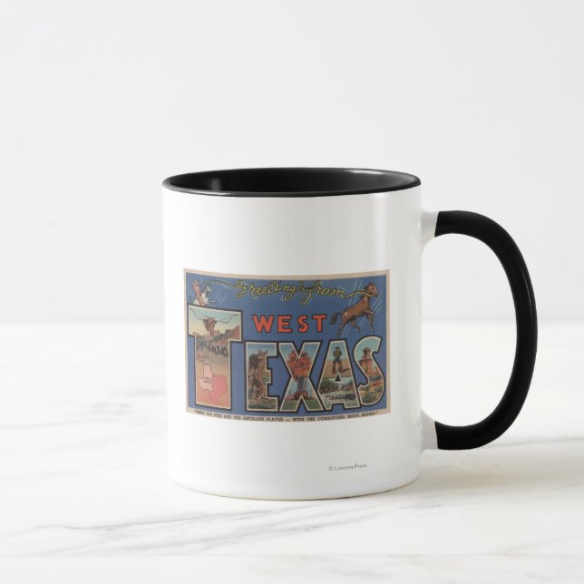 Texas (Westernt)Stora Brev Scenes Mugg (Höger)