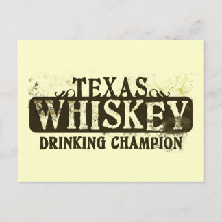 Texas Whiskey Drinking Champion Vykort