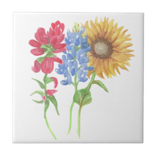 Texas Wildblommor Kakelplatta