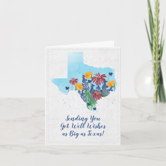 Texas Wildblommor kommer bra Kort (Framsida)