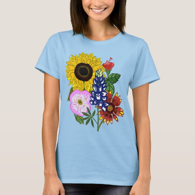 Texas Wildblommor T-shirt (Framsida)