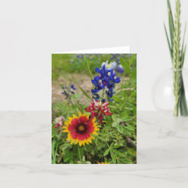 Texas Wildblomskort Tack Kort