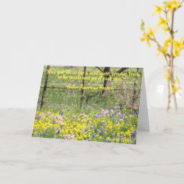 Texas Wildflower Design Vikterad Grattiskort Kort