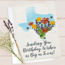 Texas Wildflowers Födelsedagskort