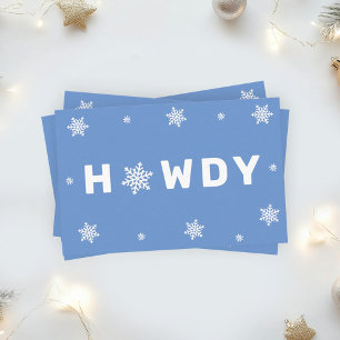 Texas Winter Marknadsföring Howdy Affärskort Visitkort