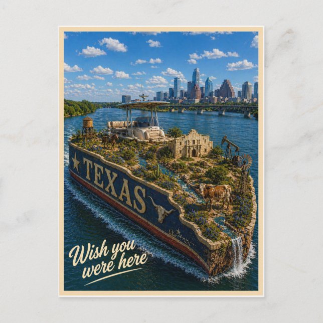 Texas | Wish You Were Here | State-serien Vykort (Framsida)