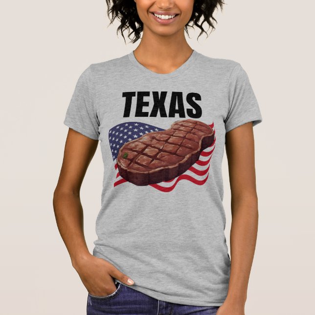 Texas Women's Bella+Canvas Långärmad T Shirt (Framsida)