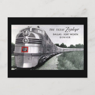 Texas Zephyr Tåg Vintage Vykort