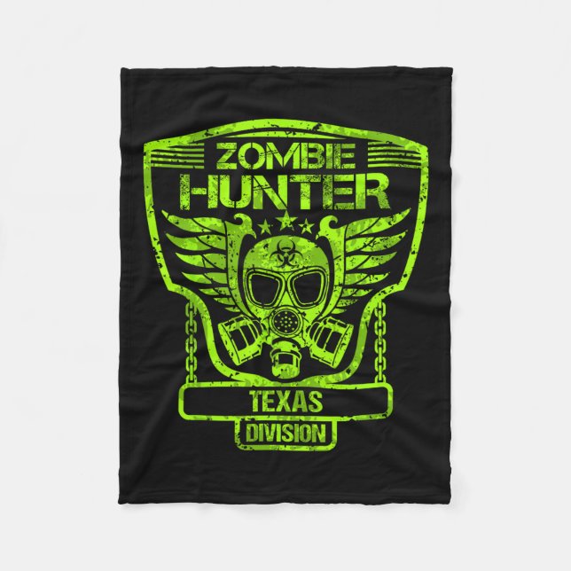 Texas Zombie Hunter Fleecefilt (Framsidan)