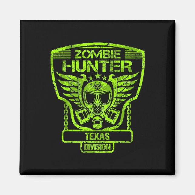 Texas Zombie Hunter Magnet (Framsidan)