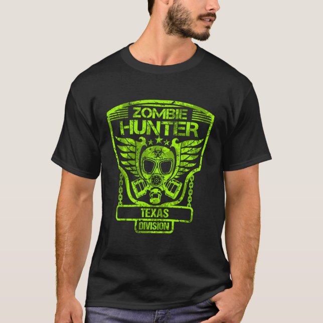 Texas Zombie Hunter T Shirt (Framsida)