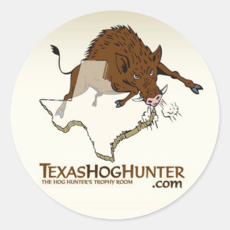 TexasHogHunter.com Sticker Runt Klistermärke
