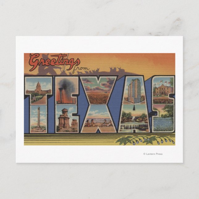 TexasLarge Brev Scenes 3 Vykort (Framsida)