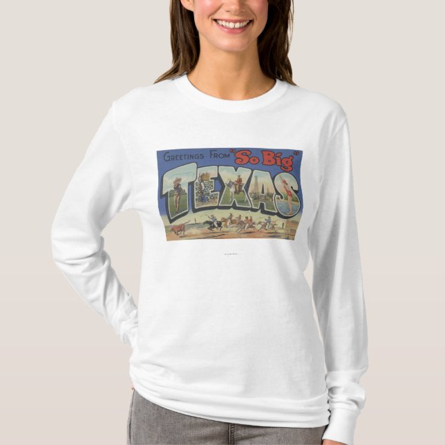 TexasLarge brevplatser 2 Tee Shirt (Framsida)