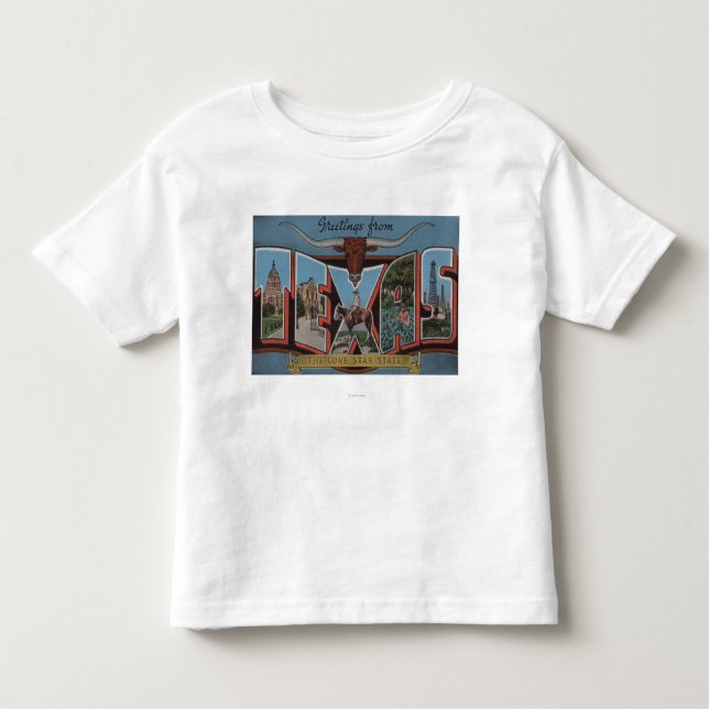 TexasLarge brevplatser T-shirt (Framsida)