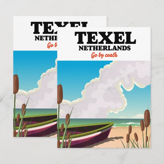Texel Nederländerna resaffisch (Fram/baksida)