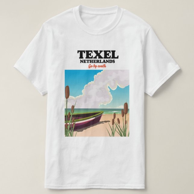 Texel Nederländerna resaffisch T Shirt (Design framsida)